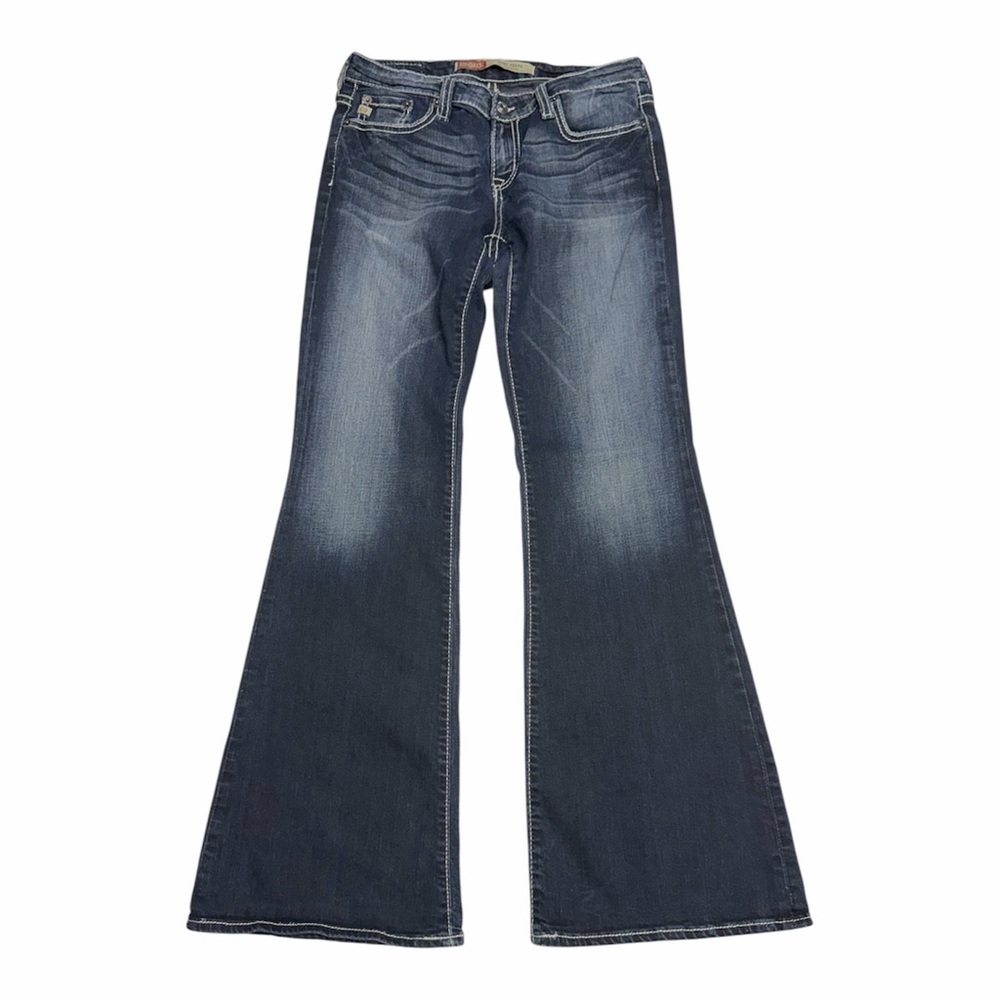 Big Star Size 27 Women's Dark Blue Flare Embellished Jeans